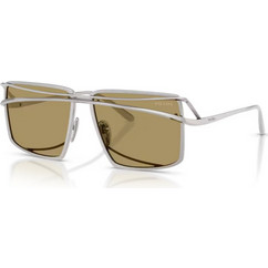 Prada PRC55S 28C70G Ανδρικά Γυαλιά Ηλίου Τετράγωνα Μεταλλικά Ασημί με Καφέ Φακό