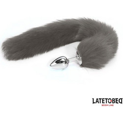 LateToBed Foxy Πρωκτική Σφήνα Tail Plug 40cm Γκρι