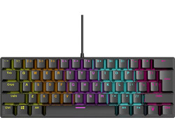 Rampage Plower K60 Μηχανικό Gaming Πληκτρολόγιο 60% με Custom Blue Διακόπτες RGB Black