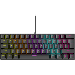 Rampage Plower K60 Μηχανικό Gaming Πληκτρολόγιο 60% με Custom Blue Διακόπτες RGB Black
