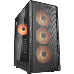 Cougar AirFace Pure Pro Black Gaming Midi Tower Κουτί Υπολογιστή με Πλαϊνό Παράθυρο
