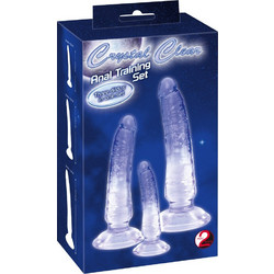 You2Toys Crystal Clear Anal Training Σετ Πρωκτικές Σφήνες Διαφανείς 3τμχ