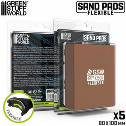 Green Stuff World Rigid Sanding Pads 2500 Grit Brown