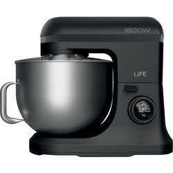 Life Boss Flat Black Series 221-0496 Κουζινομηχανή 1800W με Ανοξείδωτο Κάδο 12lt
