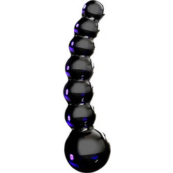 Pipedream Ιcicles No 66 Hand Blown Glass Πρωκτικές Μπίλιες 9cm Μαύρες