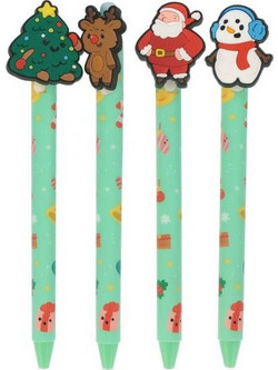 Puckator Christmas Στυλό Gel που Σβήνει 0.5mm Μπλε Διάφορα Σχέδια XPEN305