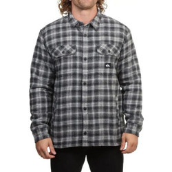 Quiksilver Ανδρικό Πουκάμισο Βαμβακερό Καρό Μακρυμάνικο Κανονική Γραμμή Γκρι EQYWT04645-KVJ1