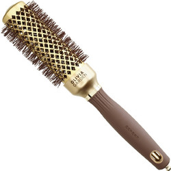 Olivia Garden Expert Blowout Shine Θερμική Βούρτσα Μαλλιών για Ίσιωμα Χρυσή Καφέ 35mm