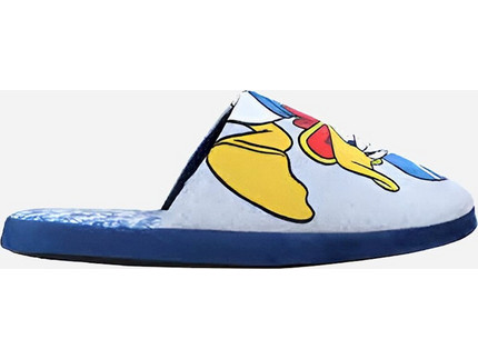 Disney Donald Δερμάτινες Χειμερινές Ανδρικές Παντόφλες Γαλάζιες D2010465T-0580