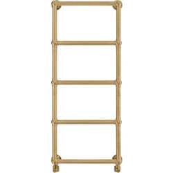 Thermo Adelphi Brushed Gold Πετσετοκρεμάστρα Μπάνιου Καλοριφέρ 1150x490mm 230kcal/h Χρυσή