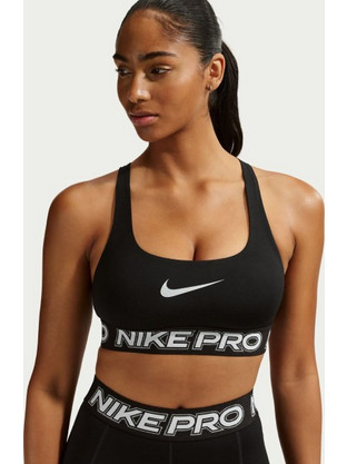Nike Pro Dri-FIT Αθλητικό Μπουστάκι με Μέτρια Στήριξη Μαύρο IF0214-010