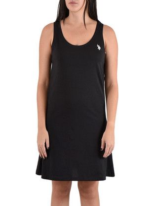 U.S. Polo Assn. Shay Mini Καλοκαιρινό Καθημερινό Φόρεμα Μαύρο US41318019-199