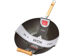 Dexam Wok Ανοξείδωτο Αντικολλητικό 36cm PRE-SEASONED