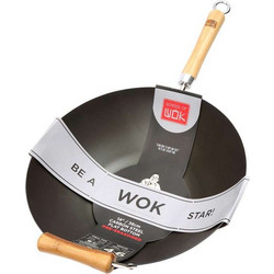 Dexam Wok Ανοξείδωτο Αντικολλητικό 36cm PRE-SEASONED