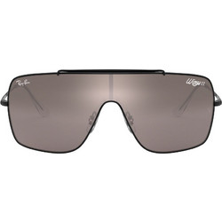 Ray-Ban RB3697 9168Y3 Ανδρικά Γυαλιά Ηλίου Μάσκα Μεταλλικά Μαύρα με Μαύρο Φακό