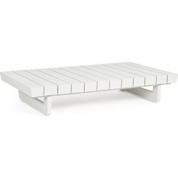 Kare Design Ορθογώνιο Τραπέζι Κήπου Μεταλλικό Λευκό 126x74x24cm 0663428