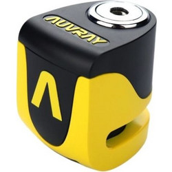Auvray B-Lock 06 Κλειδαριά Δισκόφρενου Μηχανής 5.5mm με Συναγερμό Μαύρη Κίτρινη