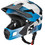 Rockbros TS-61 Παιδικό Κράνος Ποδηλάτου Downhill / BMX / Dirt Full Face με Led Μπλε Λευκό