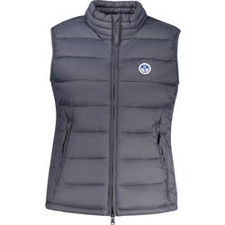 North Sails Αμάνικο Γυναικείο Μπουφάν Puffer Κοντό Ανθρακί 000016000