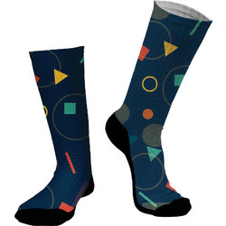 Dimisocks Do You Dare Shapes Ανδρικές Κάλτσες Ψηλές με Σχέδια Navy Μπλε 70034