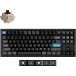 Keychron Q3 Ultra 8K Ασύρματο Μηχανικό Gaming Πληκτρολόγιο TenKeyLess με Keychron Silk POM Brown Διακόπτες RGB Black