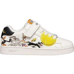 Geox LooneyTunes Παιδικά Sneakers Λευκά Κίτρινα J65LSE054FUC0404