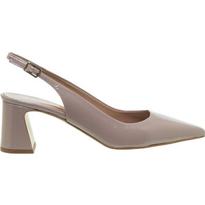 Mourtzi Γόβες Slingback Λουστρίνι με Χοντρό Ψηλό Τακούνι Μπεζ 55-561Z05 Mourtzi Γόβες Slingback Λουστρίνι με Χοντρό Ψηλό Τακούνι Μπεζ 55-561Z05