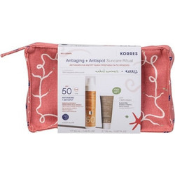 Korres Red Grape Antiaging & Antispot Suncare Ritual Sheer Glow SPF50 50ml + Black Pine Moisturizer 20ml