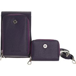 Bag to Bag Γυναικείο Τσαντάκι Χιαστί από Δερματίνη Μωβ με Στενό Λουρί YC-03057