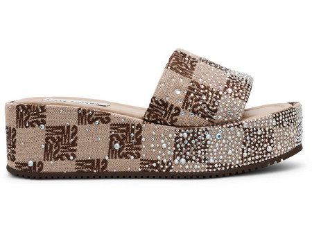 Steve Madden Καλοκαιρινές Γυναικείες Πλατφόρμες Χαμηλές Καφέ 11005264-003