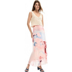 Desigual Maxi Καλοκαιρινό Καθημερινό Φόρεμα Ροζ 26SWVK31-3049