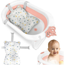 Ricokids RK-286 Αντιολισθητικό Πτυσσόμενο Μπανάκι Μωρού Λευκό Ροζ