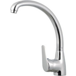 Viospiral 36-6098 Μπαταρία Κουζίνας Πάγκου Διπλής Παροχής Ανάμεικτη Inox