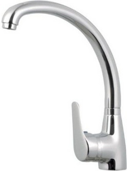 Viospiral 36-6098 Μπαταρία Κουζίνας Πάγκου Διπλής Παροχής Ανάμεικτη Inox