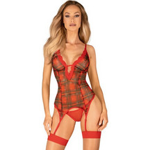 Obsessive Jollymore Festive Sexy Στολή Χριστουγεννιάτικη Κόκκινη