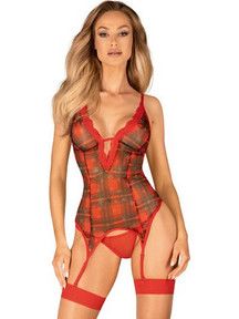 Obsessive Jollymore Festive Sexy Στολή Χριστουγεννιάτικη Κόκκινη