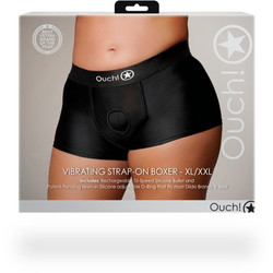 Ouch! Boxer Εσώρουχο Strap On με Δόνηση Μαύρο