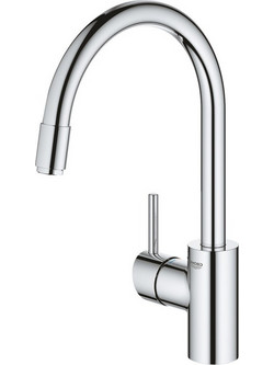 GROHE Concetto 32663003 Μπαταρία Κουζίνας Πάγκου Διπλής Παροχής Ανάμεικτη με Ντουζ Inox