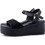 Love4shoes Καλοκαιρινές Γυναικείες Πλατφόρμες Χαμηλές Μαύρες 531