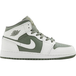 Jordan Air Jordan 1 Παιδικά Sneakers Μποτάκια Λευκά Χακί DQ8423-107
