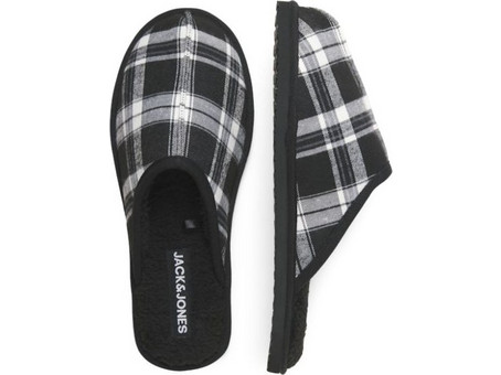 Jack & Jones Χειμερινές Ανδρικές Παντόφλες Μαύρες 12296376