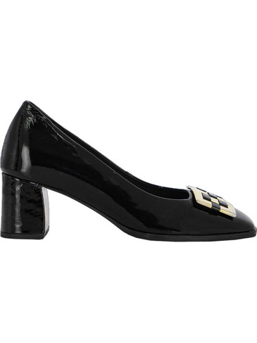 Boss Shoes Γόβες Λουστρίνι με Χοντρό Ψηλό Τακούνι Μαύρες CW62034
