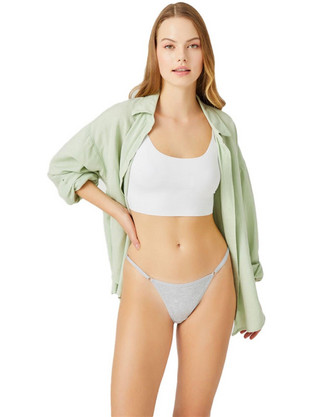 Cottonhill Γυναικείο Sexy String Γκρι CH6107