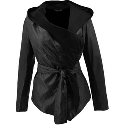 Leather 100 Γυναικείο Μπουφάν Χειμωνιάτικο Δερμάτινο Μακρύ Μαύρο 37-W-2070-L