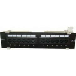 Safewell 04.024.0075 Ethernet Patch Panel Επιτοίχιο 1U 10" 12 Θυρών Cat.5e Unshielded