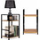 Costway Βιβλιοθήκη 29x23.5x48.5cm CWJ302448 WILD OAK