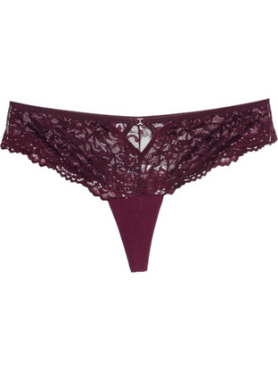 Cottonhill Γυναικείο Sexy String με Δαντέλα Μωβ CH4534
