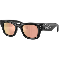 Ray-Ban RB4940B 68647J Ανδρικά Γυαλιά Ηλίου Τετράγωνα Κοκάλινα Μαύρα με Χρυσό Φακό