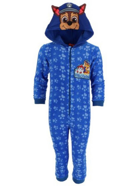 Nickelodeon Paw Patrol Παιδική Ολόσωμη Πιτζάμα Βελουτέ Χειμωνιάτικη Navy Μπλε PAW36-2324