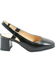Ragazza Γόβες Slingback Λουστρίνι με Χοντρό Χαμηλό Τακούνι Μαύρες 059